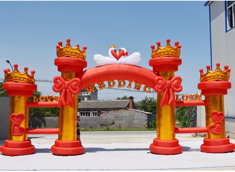 三元红色婚庆气模拱门